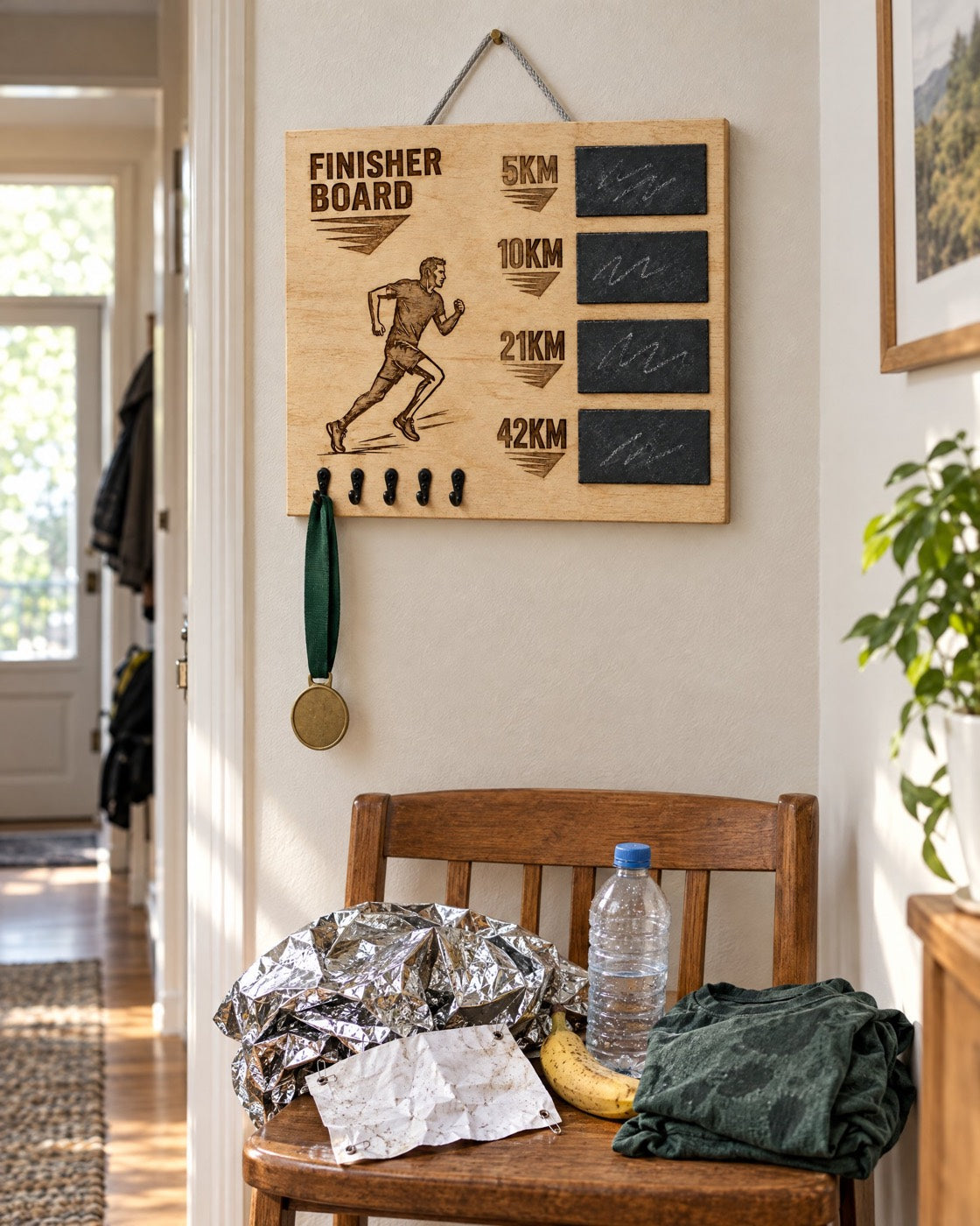 Le tableau Classique accroché au mur avec des médailles